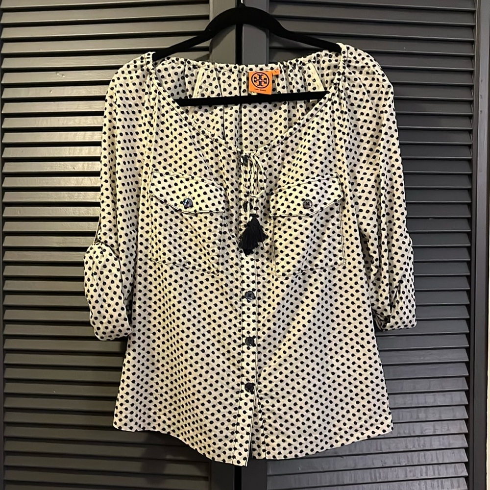 Tory Burch Polka Dot Blouse - Size 4